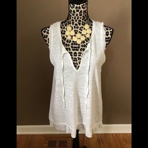 Sanctuary Cream Thin Knit Sleeveless Top